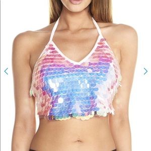 💕 iHeartraves Iridescent crop top 💕